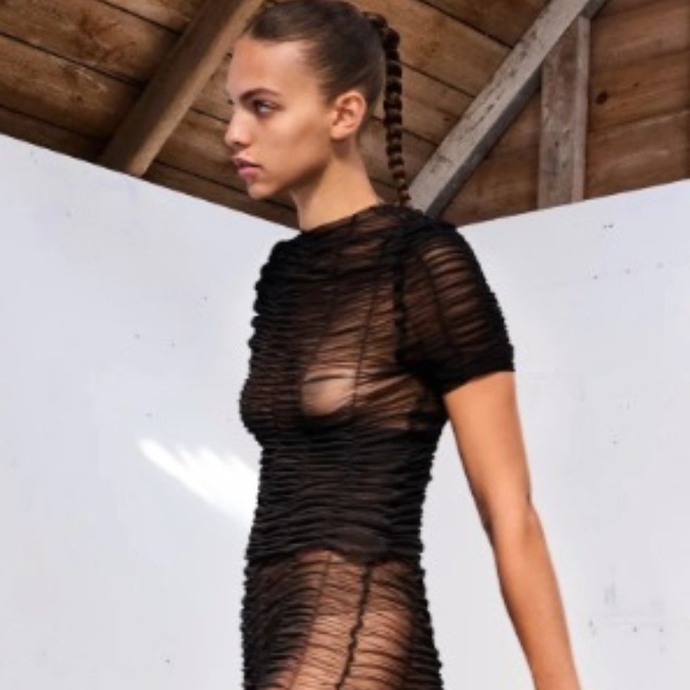 KSENIASCHNAIDER Mesh Drape Top